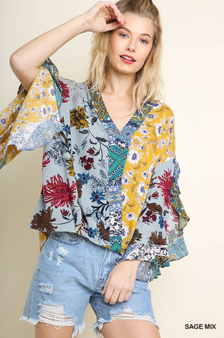 Umgee Floral Top