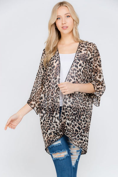 Leopard Cheetah Print Cardigan Kimono | Divine Couture Boutique