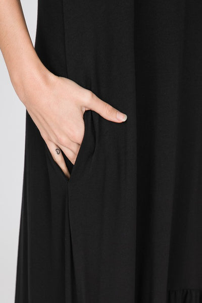 Ruffled Maxi High Low with Pockets