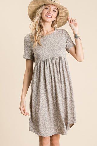 Leopard Print Midi Dress