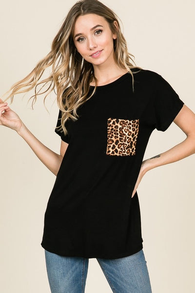 Leopard Pocket Tee