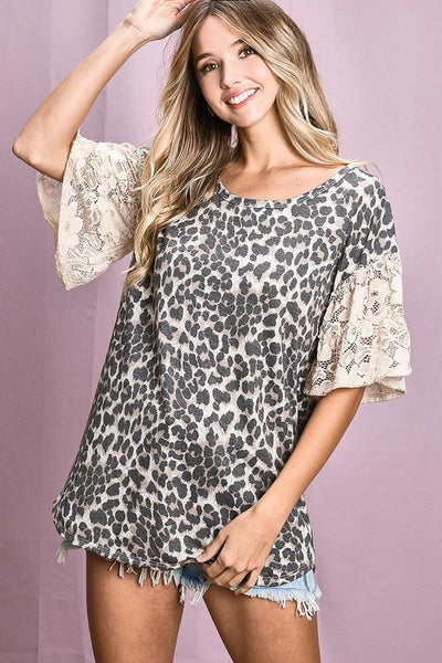 Leopard and Lace Top