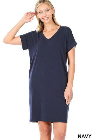 Navy T-shirt dress