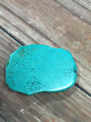 Turquoise slab belt outlet buckle